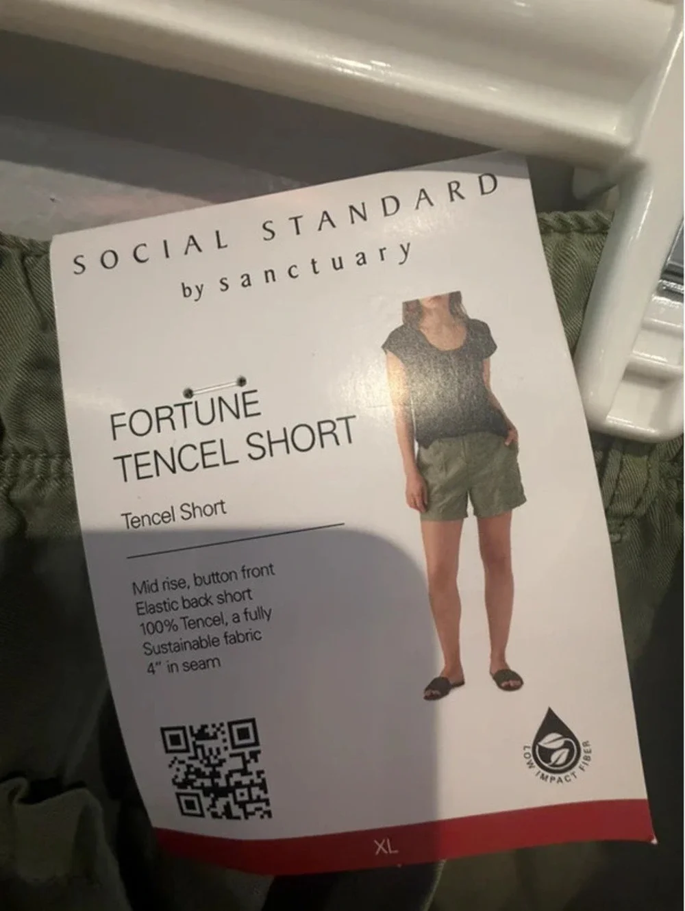 Social Standard by Sanctuary Shorts Women’s XL Olive NWT